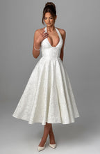 Hailey | Halter midi jurk elegant bruiloft