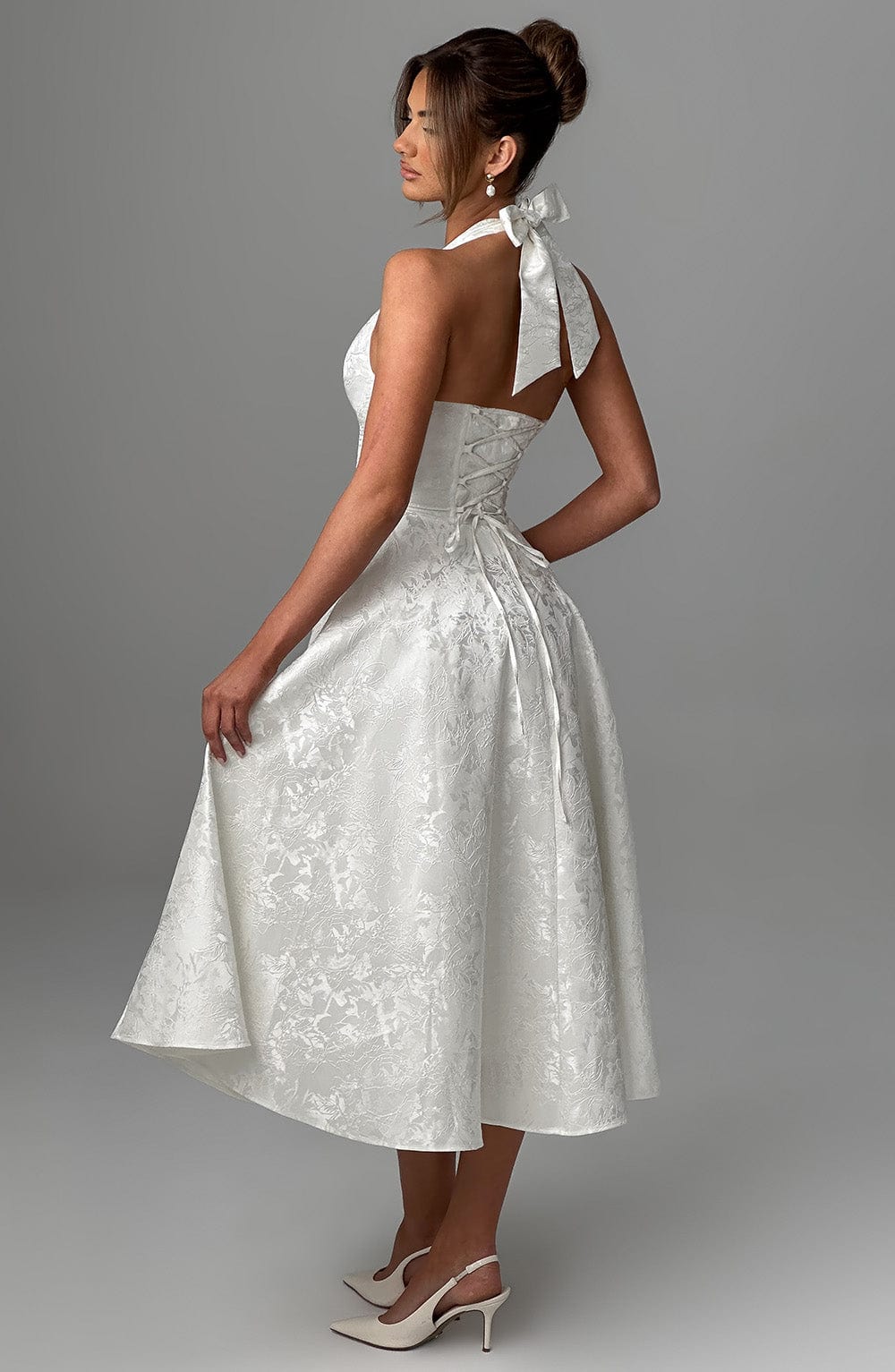 Hailey | Halter midi jurk elegant bruiloft