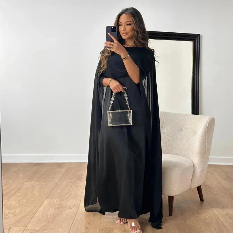 Caroline | Cape maxi jurk elegant bruiloft