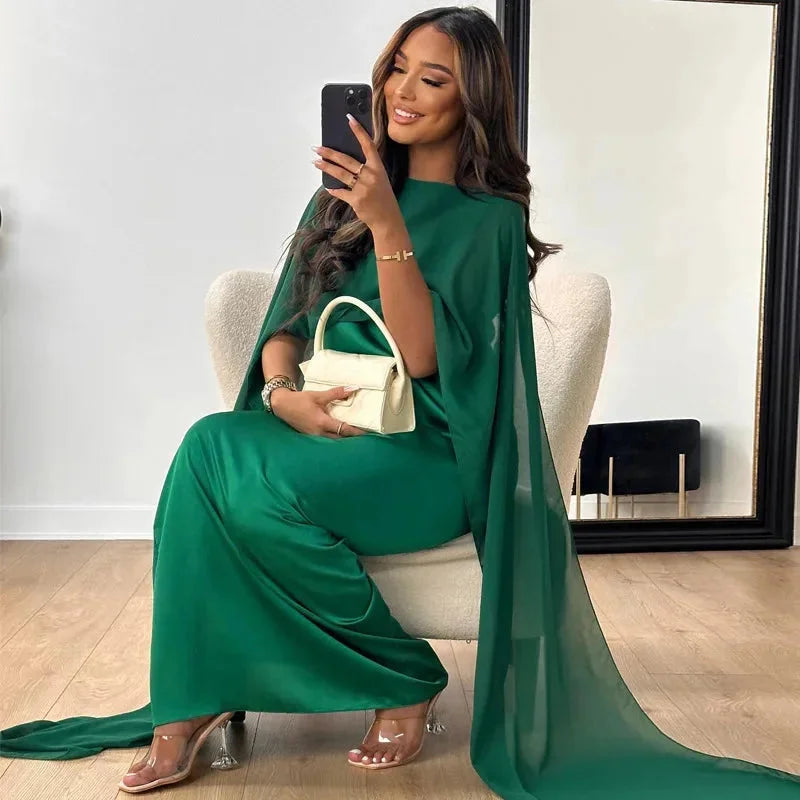Caroline | Cape maxi jurk elegant bruiloft