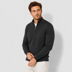 Men’s Sherpa Half-Zip Sweatshirt – Warm Stand Collar Pullover