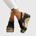Lydia | Comfortabel sleehak sandalen plateau zomerschoenen dames