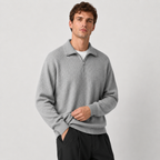Men's Ribbed Half-Zip Knit Sweater