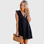 Noa | comfortabel zomer mini jurk v hals