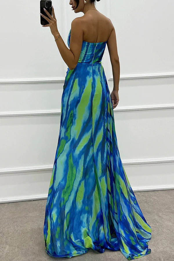 Isla | Kleurrijke maxi jurk elegant bruiloft