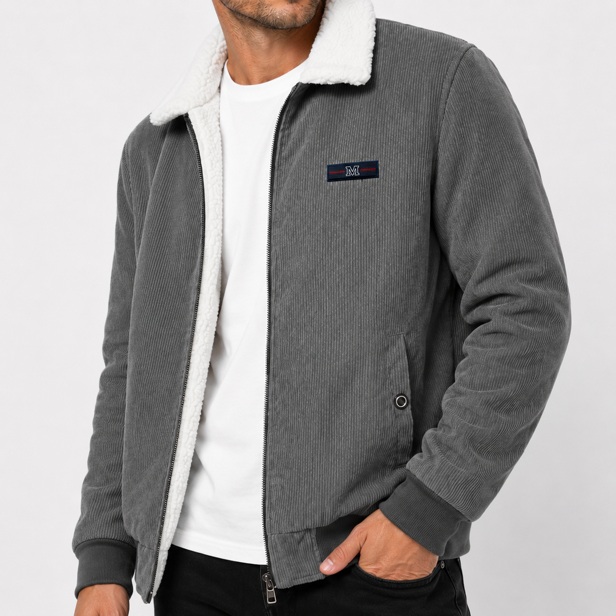 Men's Corduroy Jacket with Warm Fleece Lining – Comfortable & Timeless