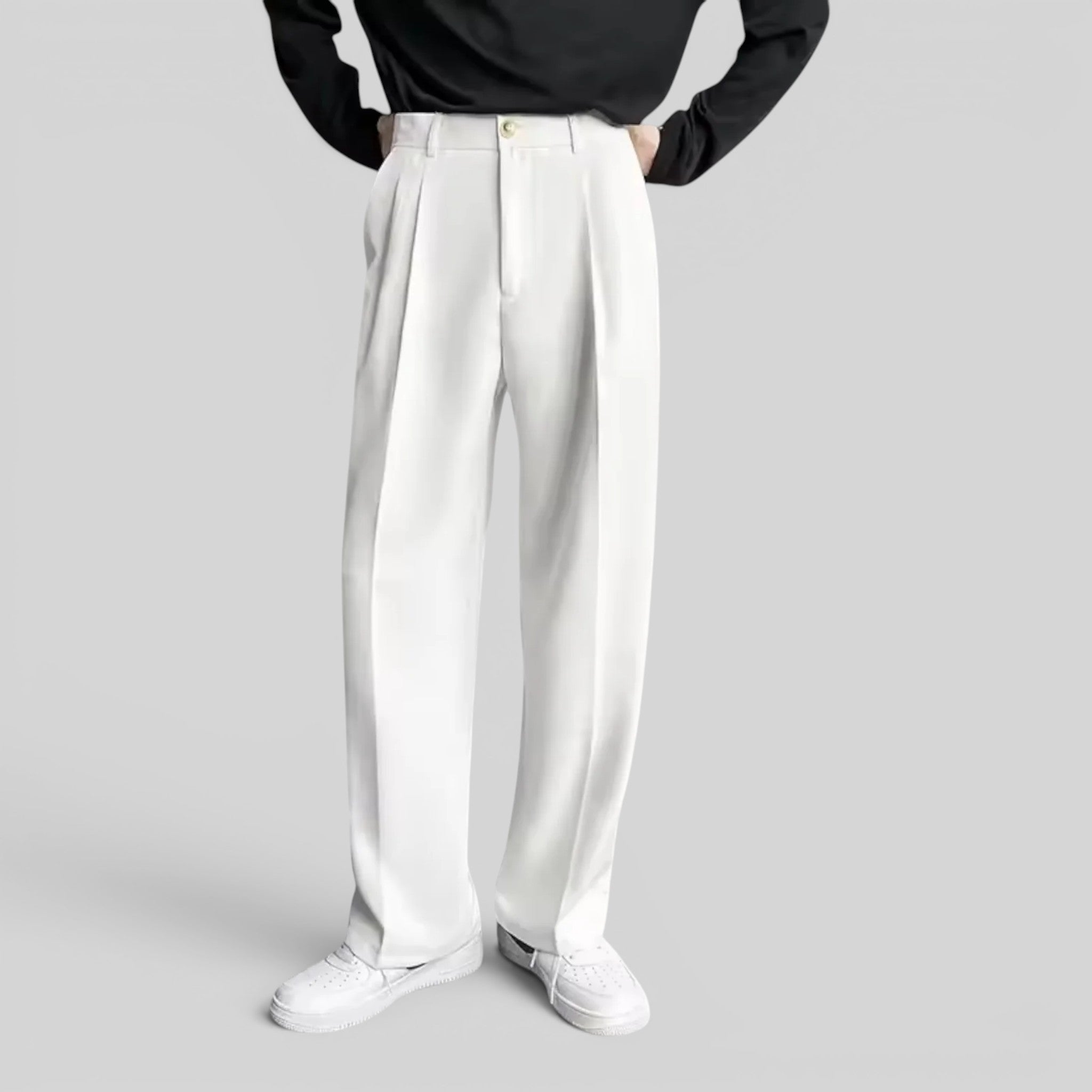 Loose-Fit Men’s Trousers with Straight Legs