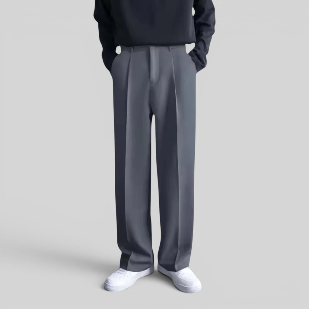 Loose-Fit Men’s Trousers with Straight Legs