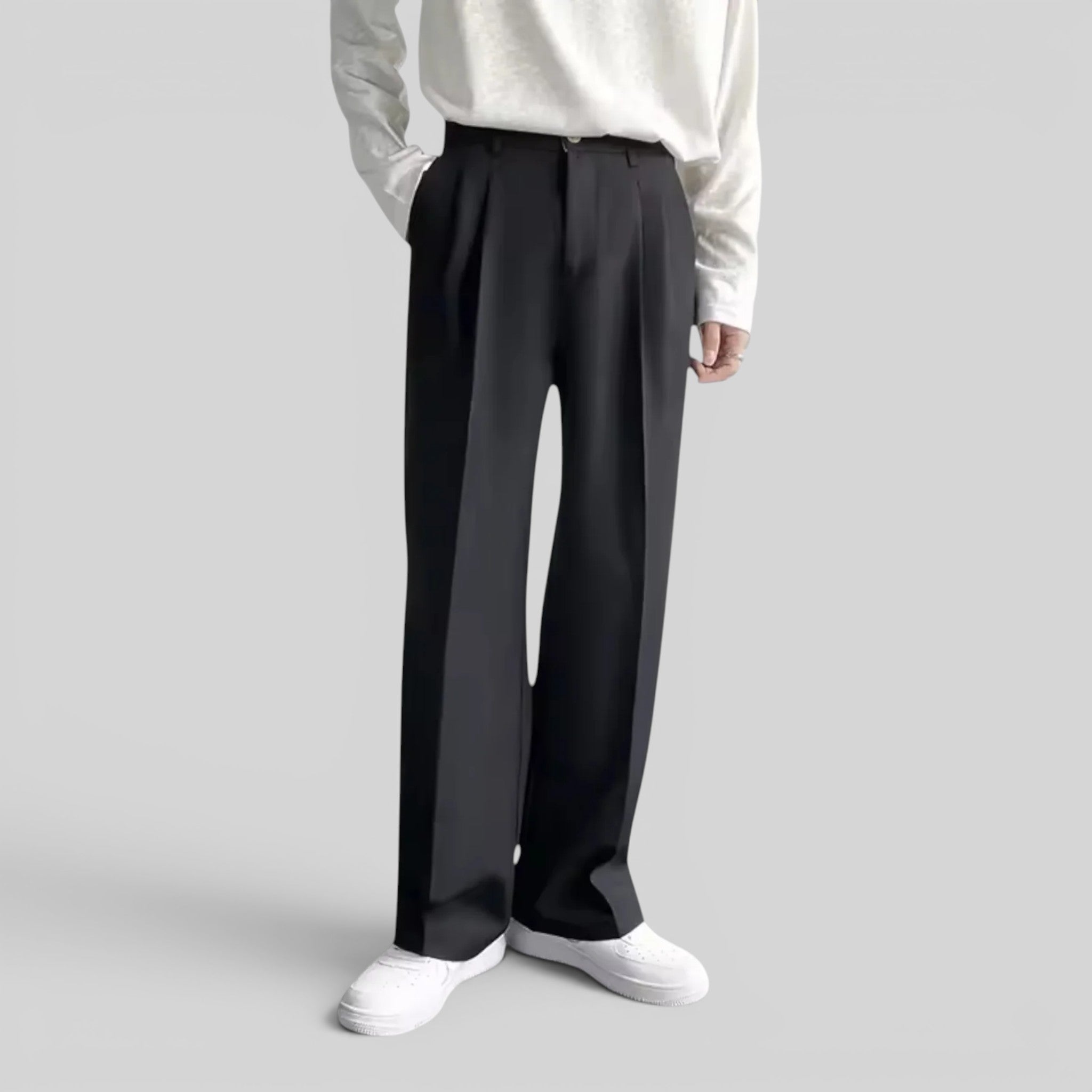 Loose-Fit Men’s Trousers with Straight Legs