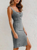 Kyomi | jeansjurk verstelbare bandjes denim casual