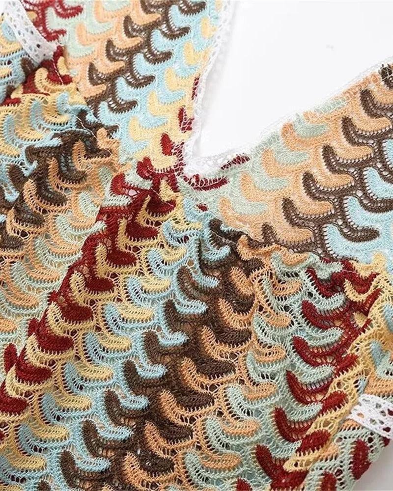 Iris | Boho gehaakte tunica jurk zomer strand