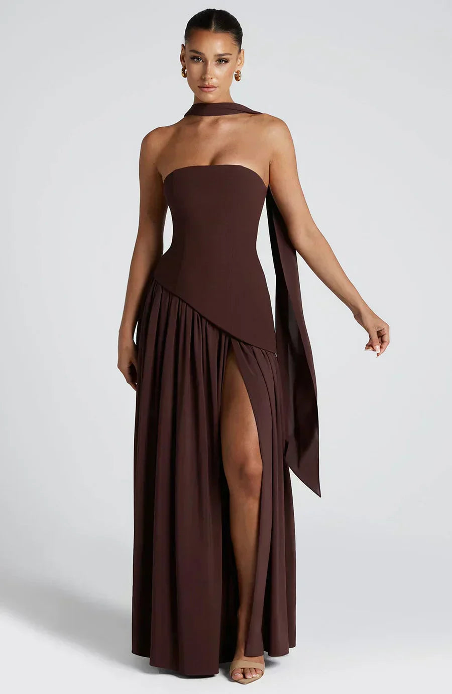Julia | Asymmetrische maxi jurk modern bruiloft