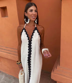 Victoria | Elegante lange jurk vloeiend bruiloft