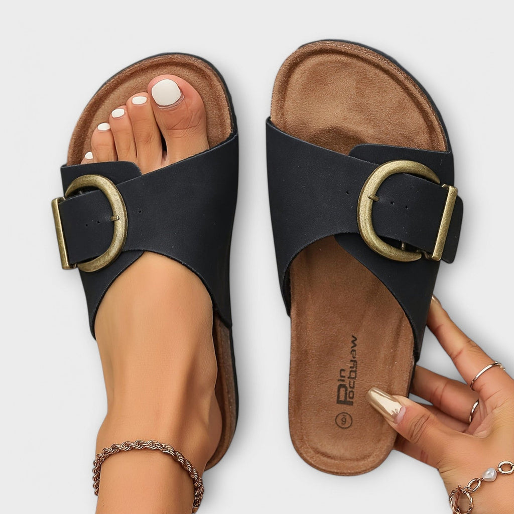 Janet | Chic platte sandalen minimal zomerschoenen dames