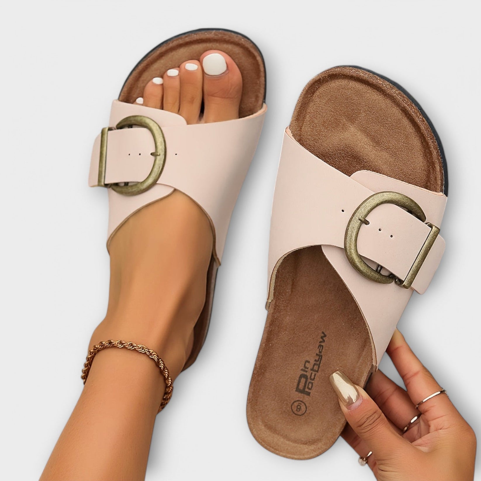 Janet | Chic platte sandalen minimal zomerschoenen dames