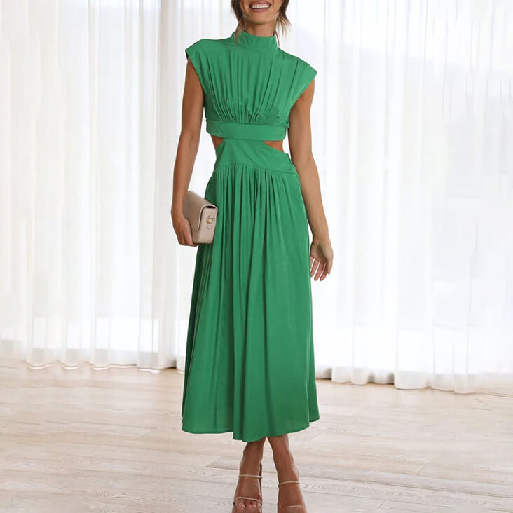 Chloé | Luchtige halter maxi jurk zomers elegant