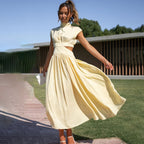 Chloé | Luchtige halter maxi jurk zomers elegant